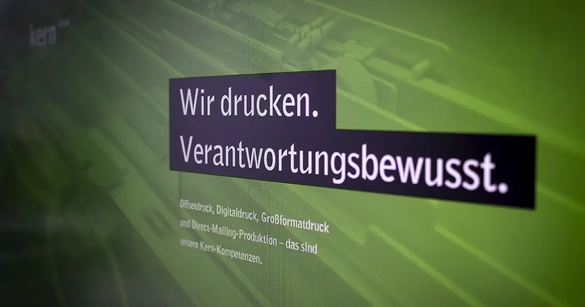 Screenshot der Kern Website
