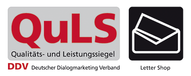 Qualitäts- und Leistungssiegel Lettershop